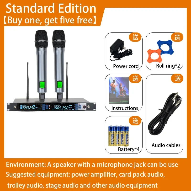 Wireless microphone system, 2- - Shure Mic Sm58 recension och pris