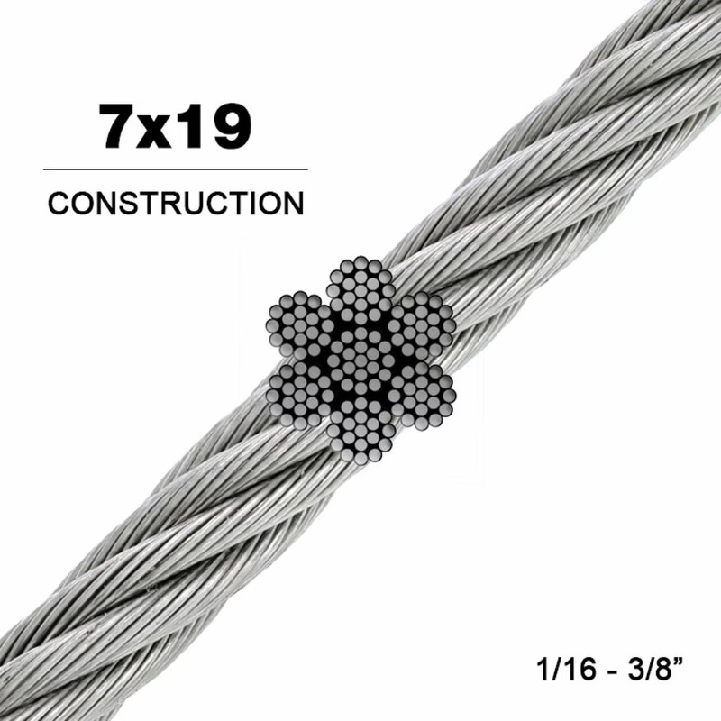 Wire Rope 7X19 Diameter 3.18mm - Stainless Wire Ss316 recension och pris