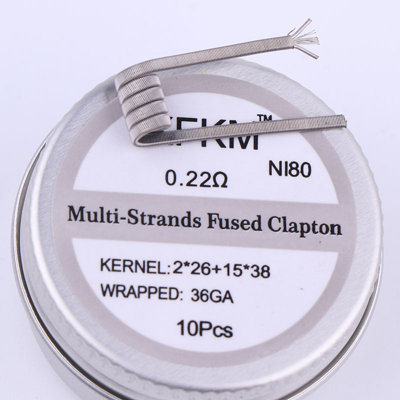 NEW XFKM 10pcs/box NI80 High D - Clapton Wire Pre Built recension och pris